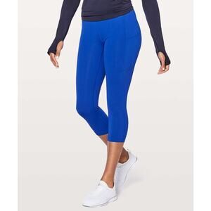 Lululemon Speed Up Crop 21" Women’s Size 4 Jet Stream Blue W6AL7S